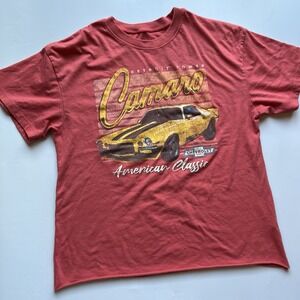 Vintage Style Camaro T Shirt Tee Graphic Size Large - Cut Off